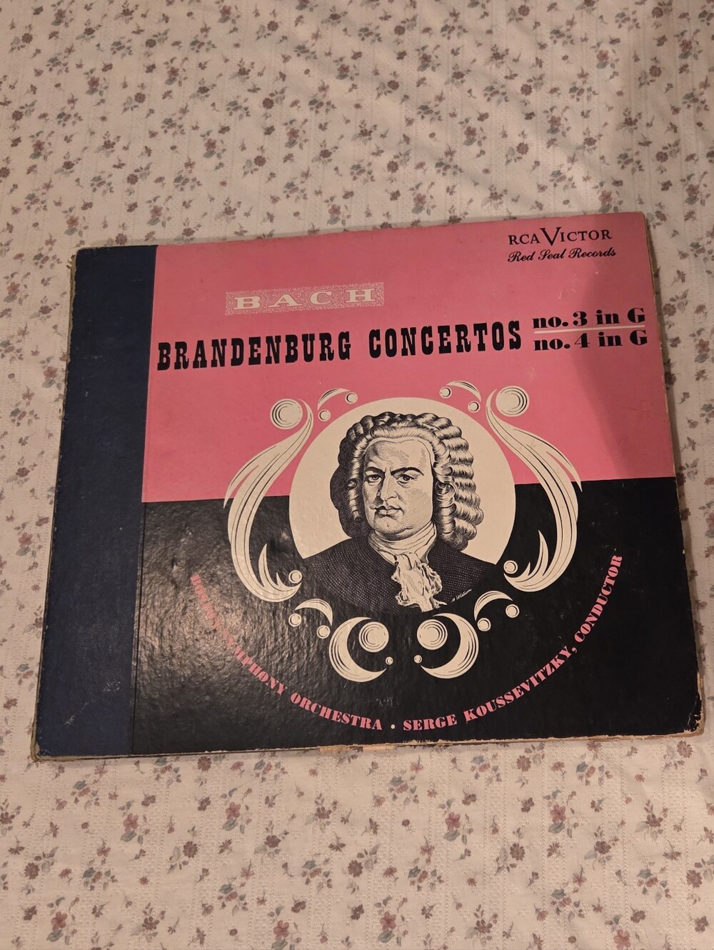 Bach Brandenburg Concertos Vinyl LP - Pink & Black Cover
